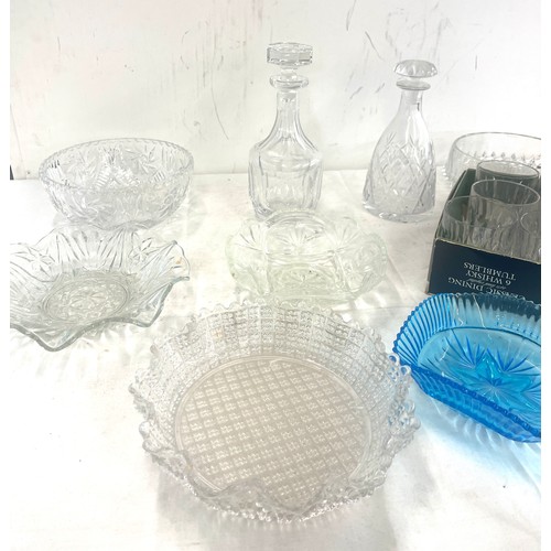 224 - Selection of glassware to include decanters, drinking glasses etc