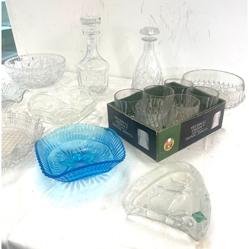 224 - Selection of glassware to include decanters, drinking glasses etc