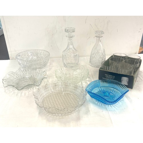 224 - Selection of glassware to include decanters, drinking glasses etc