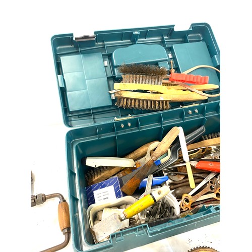 293 - Selection of tool to include hand drills, spanners, wire brushes