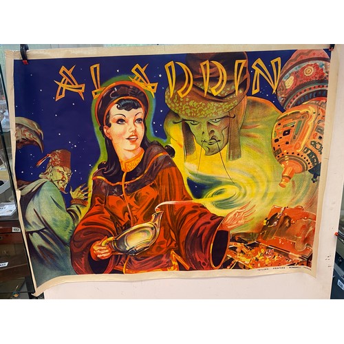 80 - Vintage Aladdin poster by Taylors of Wombwell, Barsnley, Yorkshire c 1930s measures approx 30 inches... 