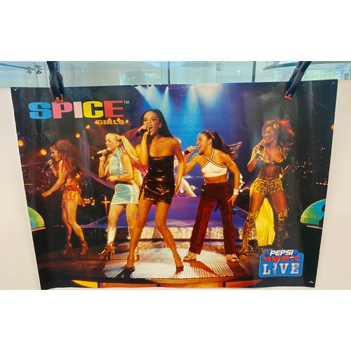 377 - Selection of vintage spice girls posters largest measures approx 35 inches tall 23 inches wide