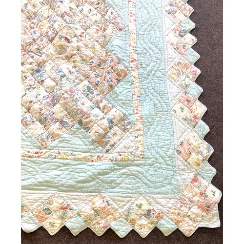 243 - Handcrafted blanket / throw, approximate measurements: 107 x 71 inches