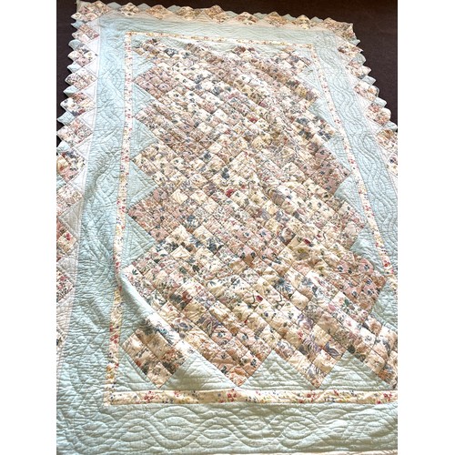 243 - Handcrafted blanket / throw, approximate measurements: 107 x 71 inches