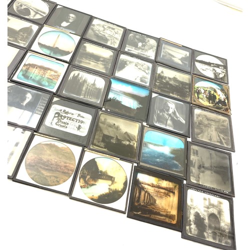 15 - Selection of vintage slides to include  some with moving eyes, Cathedral Florence, Harborough of New... 