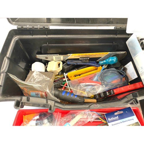 314 - Two boxes of electrical tools with contents.