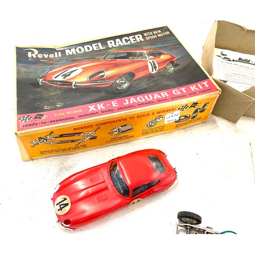 486 - Vintage 1963 Revell Model Racer XK-E Jaguar GT Kit w/ Motor Built- Untested not complete