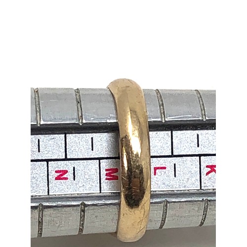 193 - 9ct gold vintage citrine solitaire split shoulders cocktail ring (3.7g)