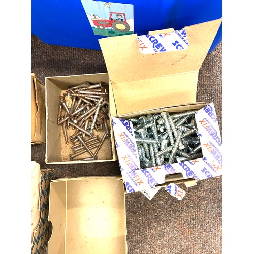 318 - Large selection of boxed screws, bolts and nails etc