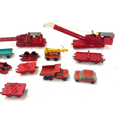 597 - Selection of matchbox dye cast vehicles also to include hornby crane