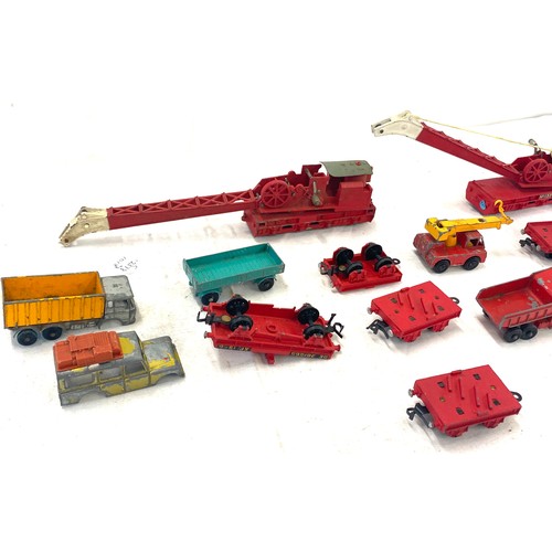 597 - Selection of matchbox dye cast vehicles also to include hornby crane