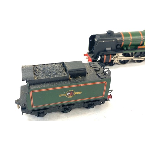 592 - Hornby Dublo two rail west country 340042 dorchester loco motive and tender