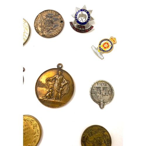 545 - Selection of vintage and later fobs/ medals includes silver fob, the infants hospital medal etc