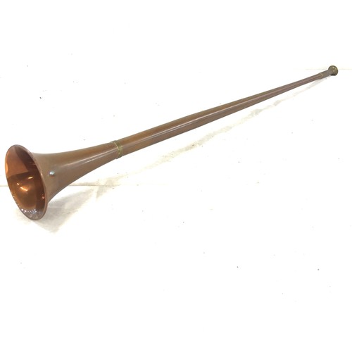 90 - Vintage brass hunting horn