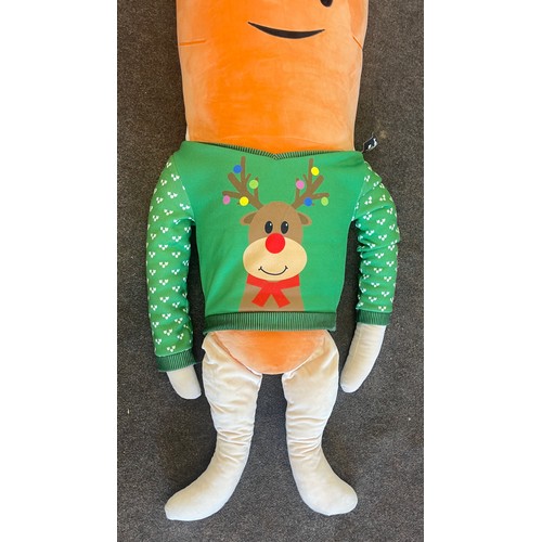 184 - Giant Kevin the carrot Christmas teddy bear height approx 65 inches