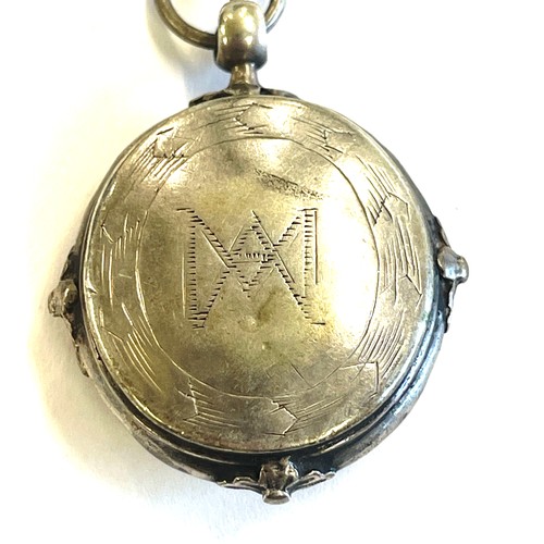 500 - Early religious antique white metal locket