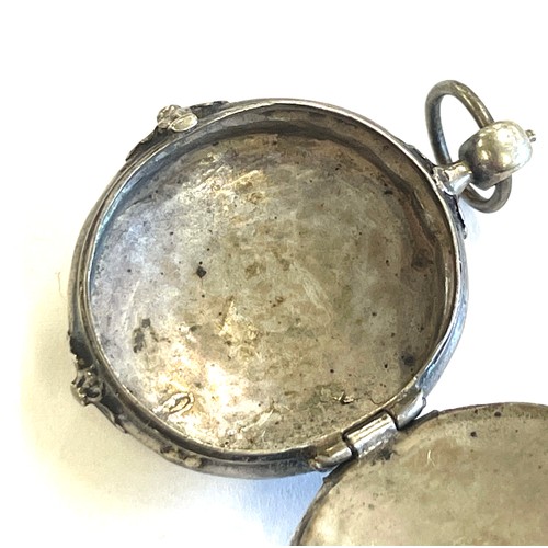 500 - Early religious antique white metal locket