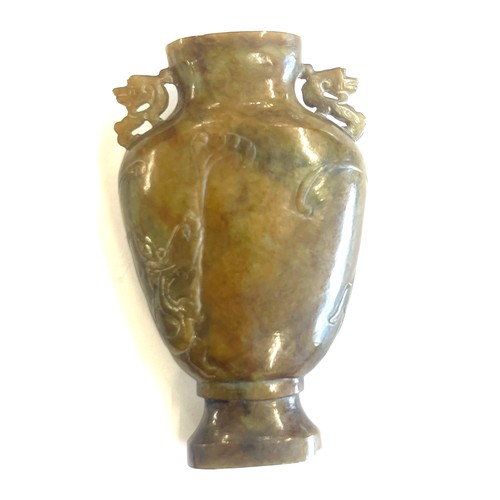 552 - Antique vintage small chinese jade urn/ bottle