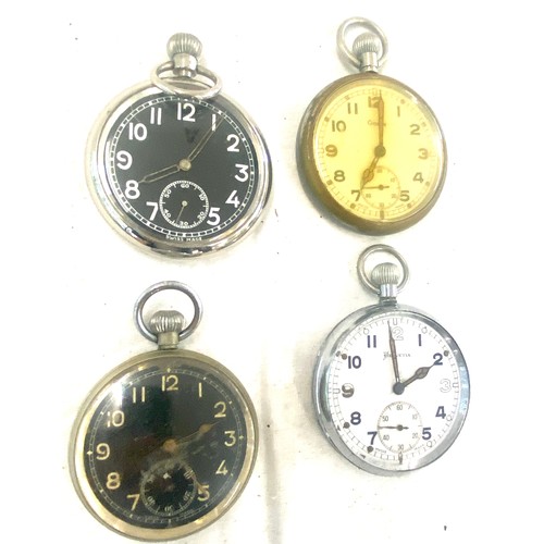 567 - 4 Military pocket watches, untested