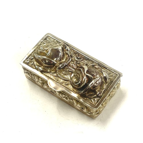 509 - Hallmarked sterling silver pill/ snuff box