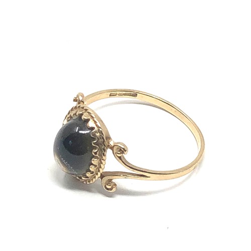 123 - 9ct gold paste dress ring (1.5g)