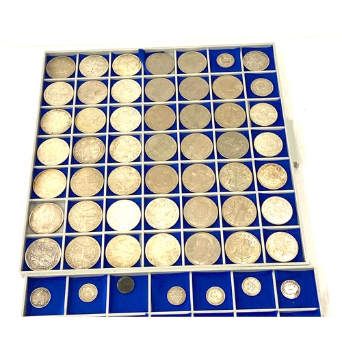 496 - Selection of vintage Crown coins to include pre-1947