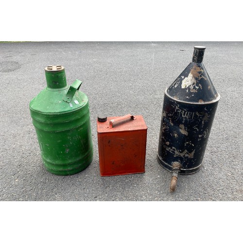 177 - Selection of 3 vintage petrol cans