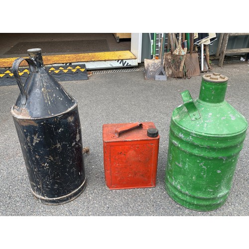 177 - Selection of 3 vintage petrol cans