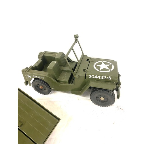 345 - Child's toy army truck and trailer