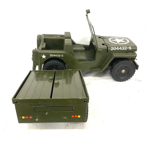 345 - Child's toy army truck and trailer