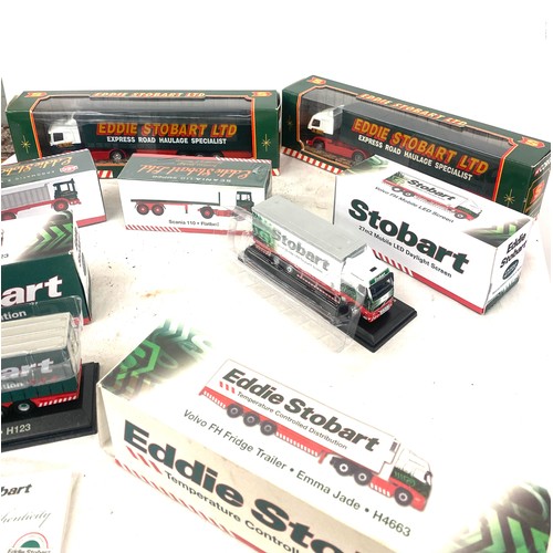 381 - 7 Boxed Eddie Stobart trucks includes Karen, Patricia Emma Jade etc