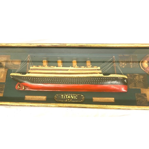 315 - Model of the Titanic Ship in a Display Case 42 inches long 13 inches tall 4 inches depth