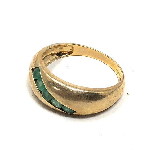 135 - 9ct gold vintage emerald ring (3.6g)