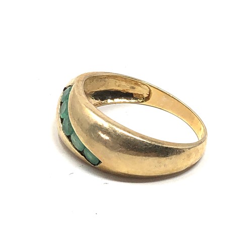 135 - 9ct gold vintage emerald ring (3.6g)
