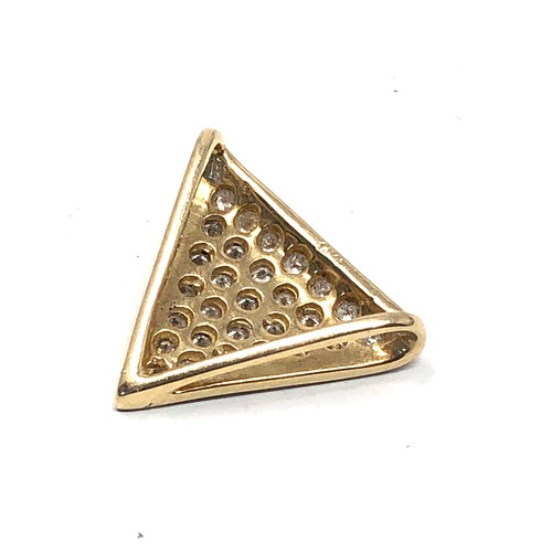 172 - 14ct gold diamond triangle pendant (1.7g)