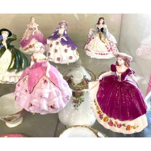 453 - Selection of small coalport figures includes: polly, rose and violet af