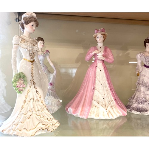 456 - Selection of Coalport lady figures includes Emily, Lady Evelyn and Charlotte etc