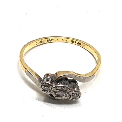 178 - 18ct gold diamond  ring (2.8g)