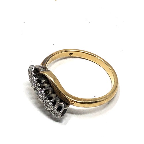 171 - 18ct gold & platinum diamond five stone ring (3.2g)