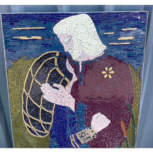 237 - Large mosaic picture measures approx 48 inches tall by 24 inches tall