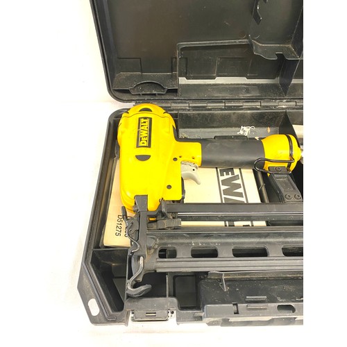 370 - Dewalt air compression nail gun, model D51256, with case and manual , working order