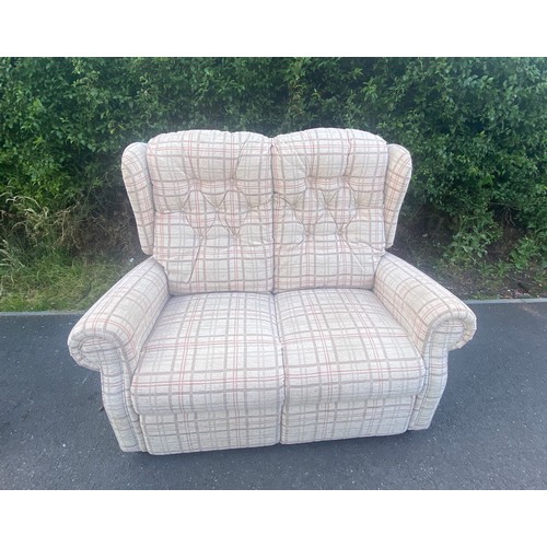 430 - Willow Brook 2 seater sofa on casters, measures approx 39 inches tall depth 32 inches 48 inches in a... 