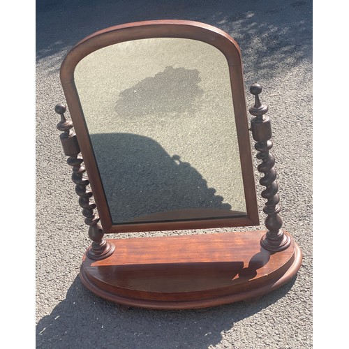 423 - Mahongy Bali twist swinging dressing table mirror measures