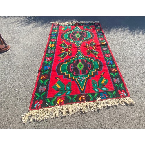 426 - Large vintage Chilim Rug measures approx length 127 inches by 72 inches