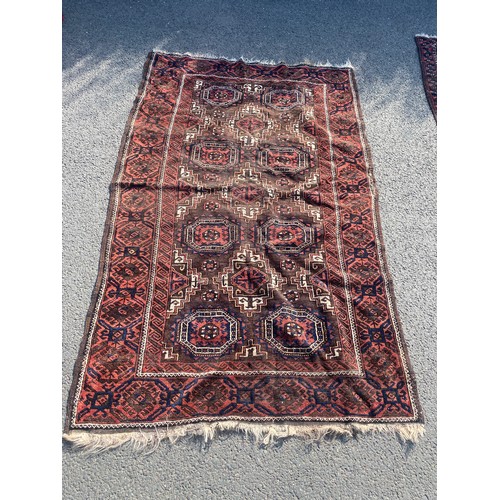 428 - Two Indian Rugs largest measures length approx 96 inches by 56 width