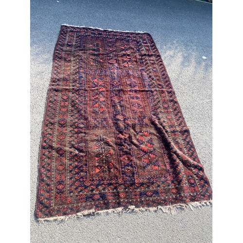 428 - Two Indian Rugs largest measures length approx 96 inches by 56 width