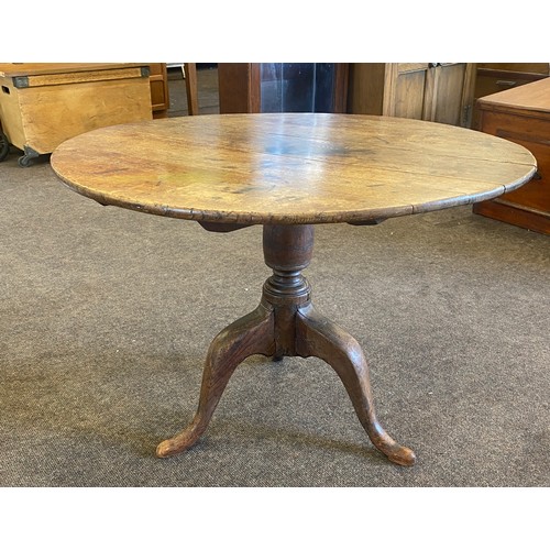 434 - Antique tri-pod table 27.5 inches tall 29 inches depth 20 inches long