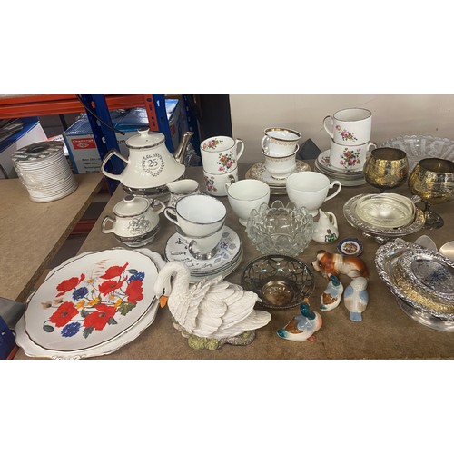 403 - Large selection of miscellaneous includes glass ware, tea services etc