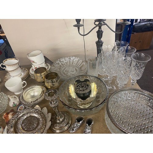 403 - Large selection of miscellaneous includes glass ware, tea services etc