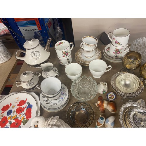 403 - Large selection of miscellaneous includes glass ware, tea services etc